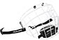 Bauer Profile II Facemask Grille noir-blanc